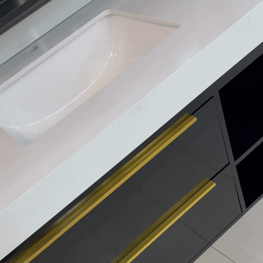 modern black bathroom vanity
