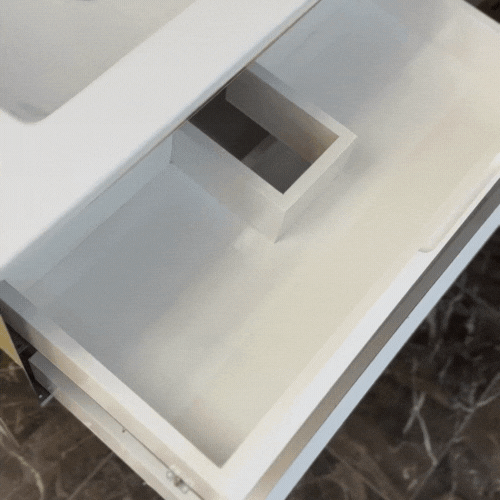 32'' Verona modern white bathroom vanity with sink