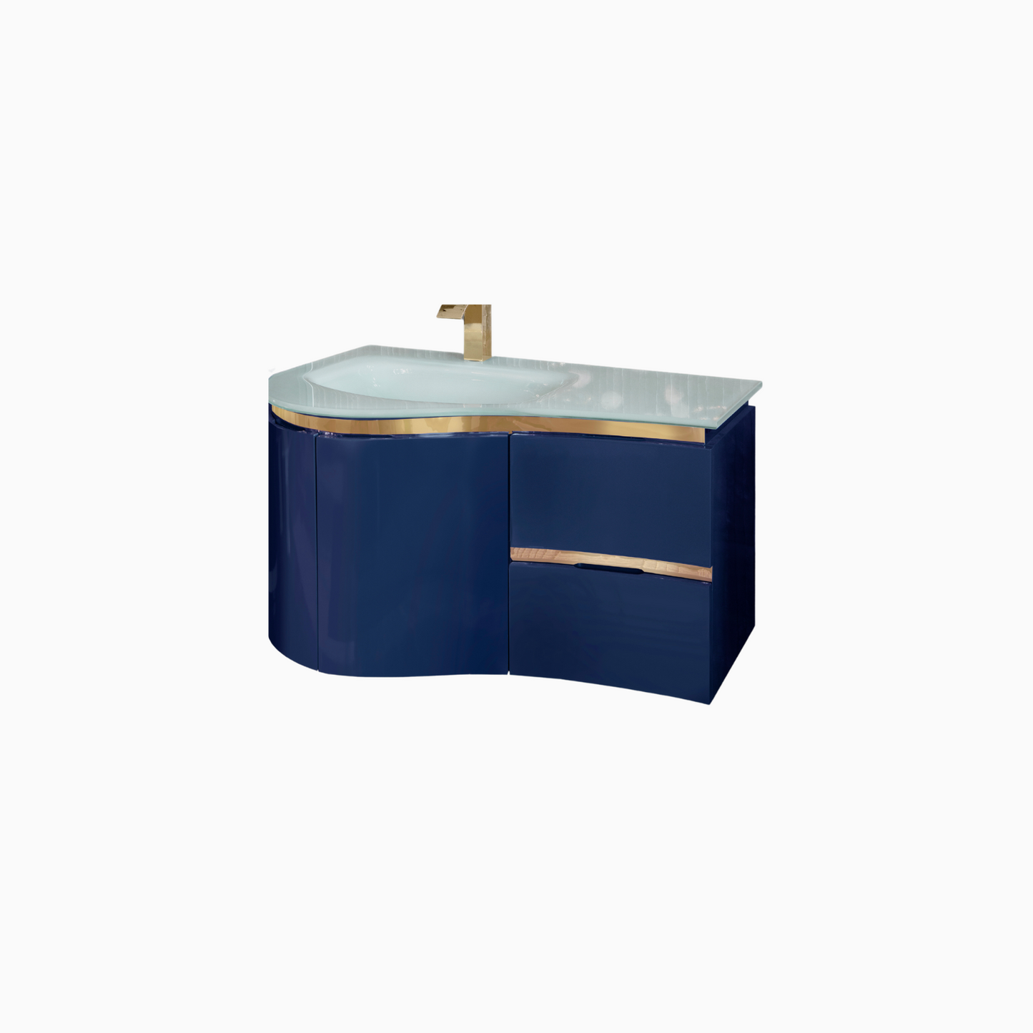 36 inch blue bathroom vanity
