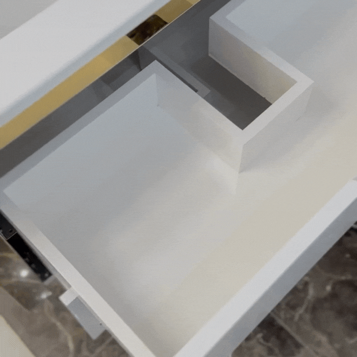 32'' Verona modern white bathroom vanity with sink