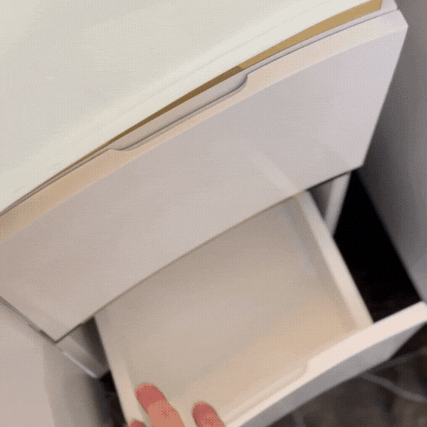 36'' Santorini white with silver bathroom vanity