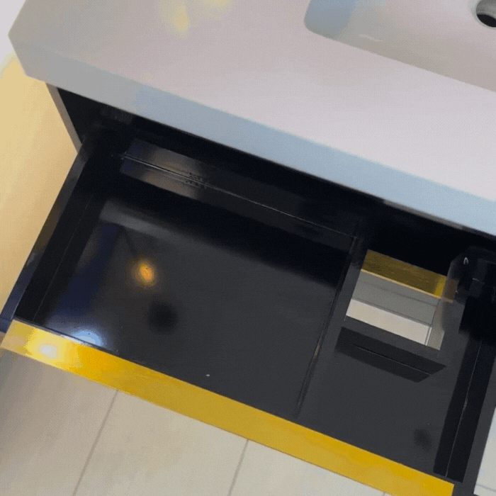 39'' Prato modern black bathroom vanity