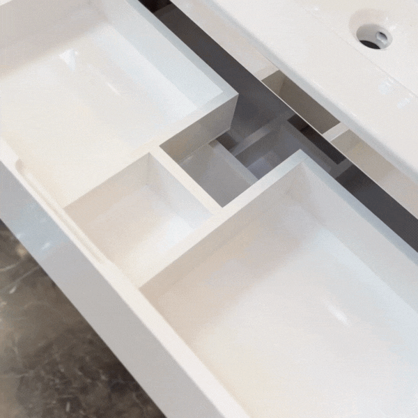 36'' Ancona modern white with silver