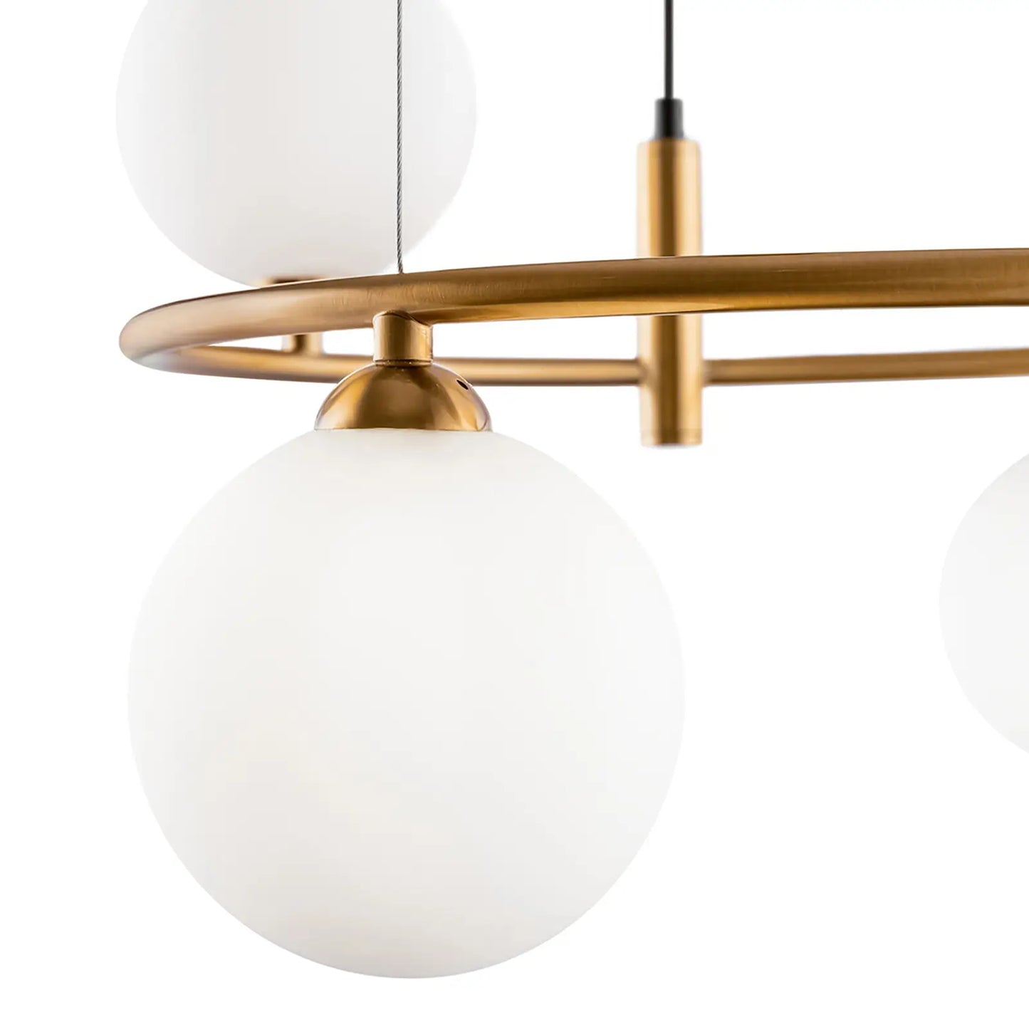 Opalite gold chandelier mount 4 lights