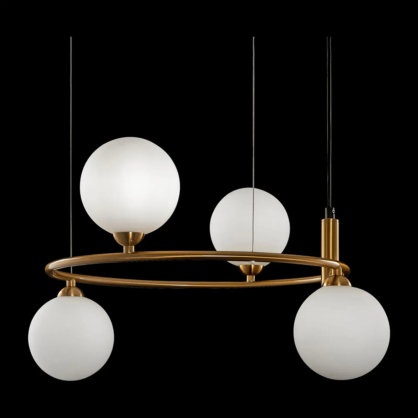 Opalite gold chandelier mount 4 lights