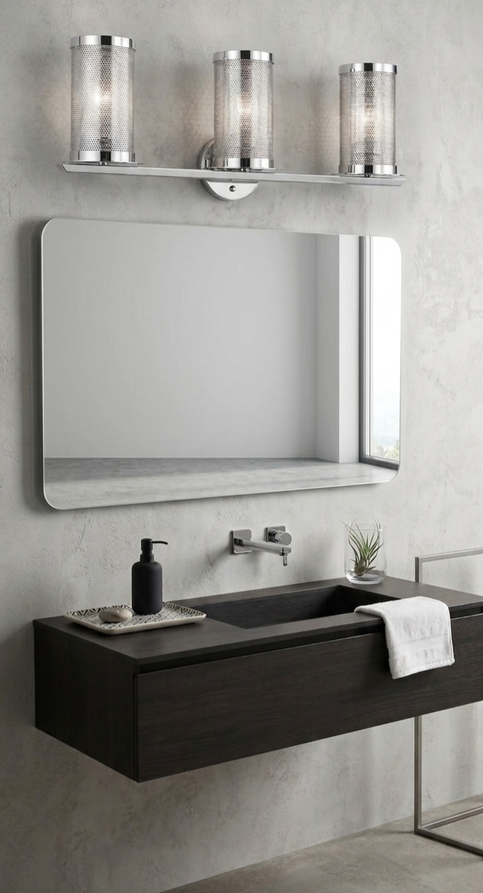 Éclat Moderne — Chrome Triple Wall Light