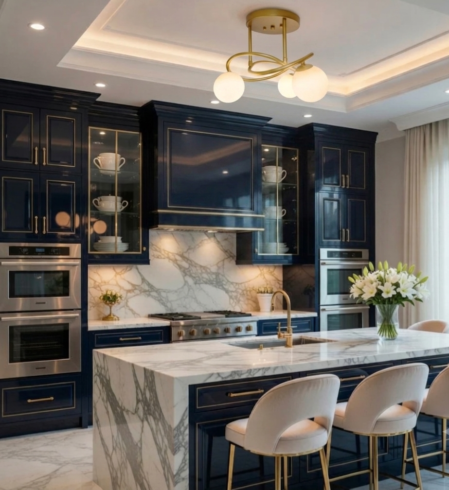 Monaco Modern European Luxury  flush mount 3 lights