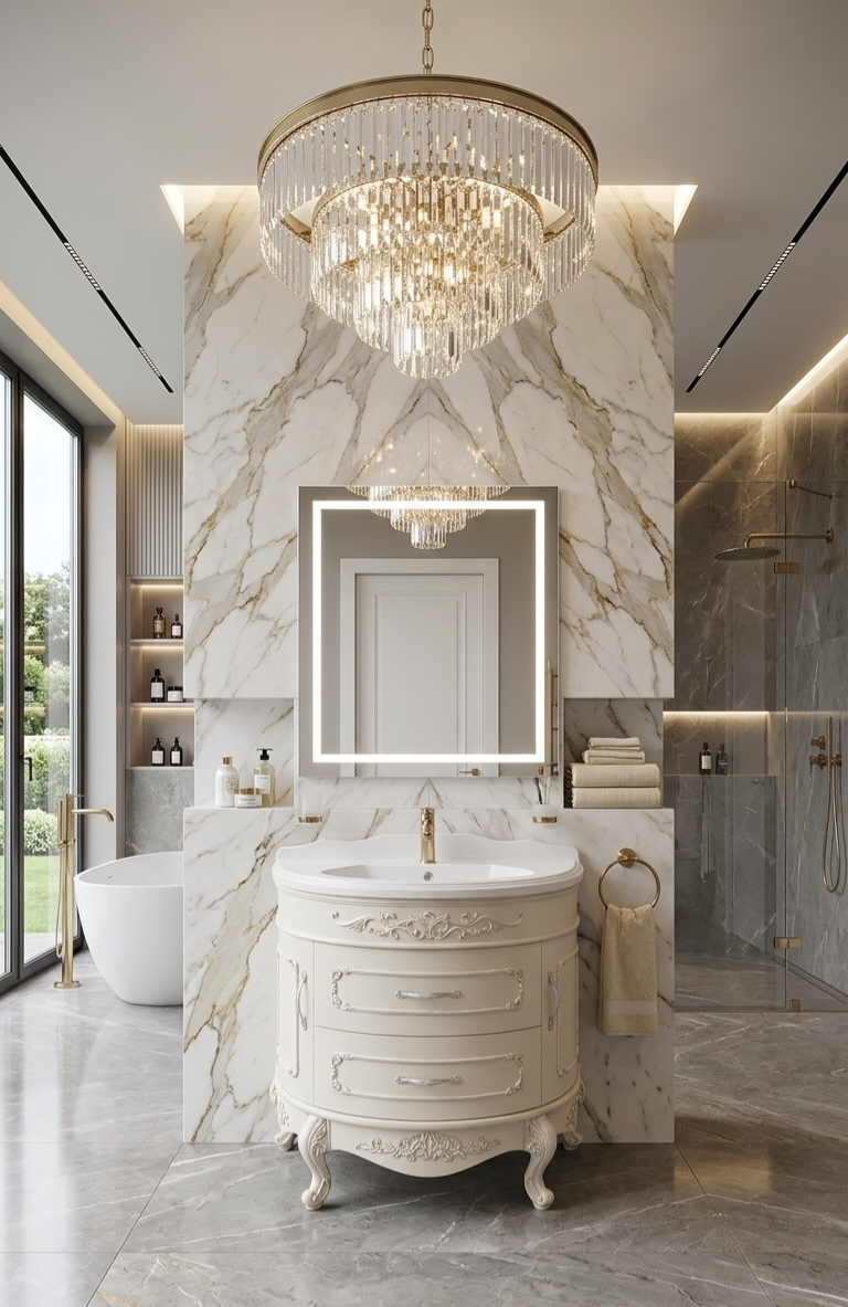34.5'' The Imperial Elegance Luxury Bathroom Vanity