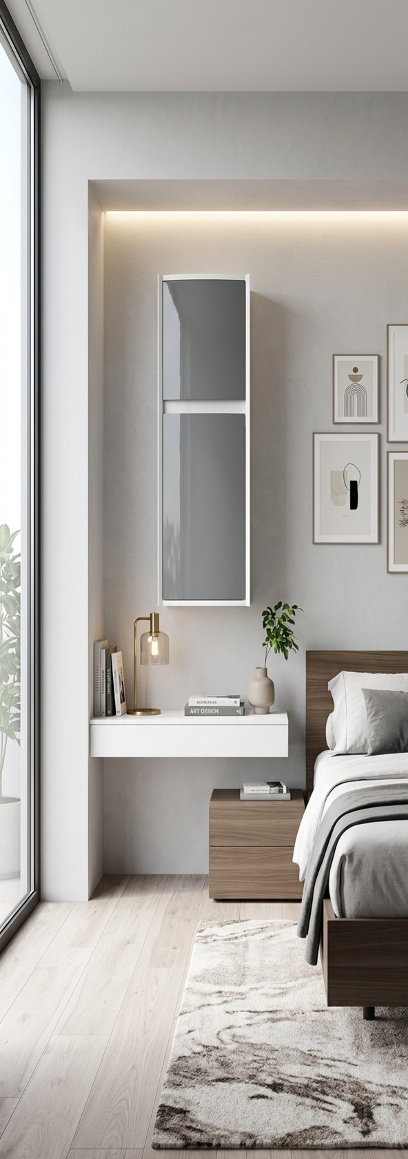 The Luxe Contemporary Wall-Hanging Storage Cabinet