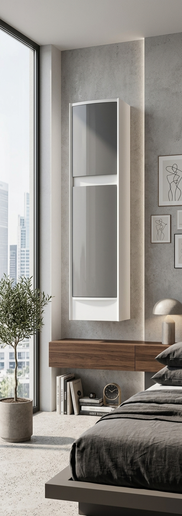 The Luxe Contemporary Wall-Hanging Storage Cabinet