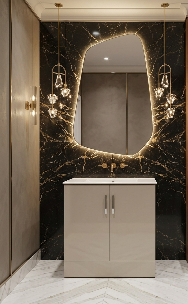 30'' Lumière Blanc – Modern European High Gloss Bathroom Vanity