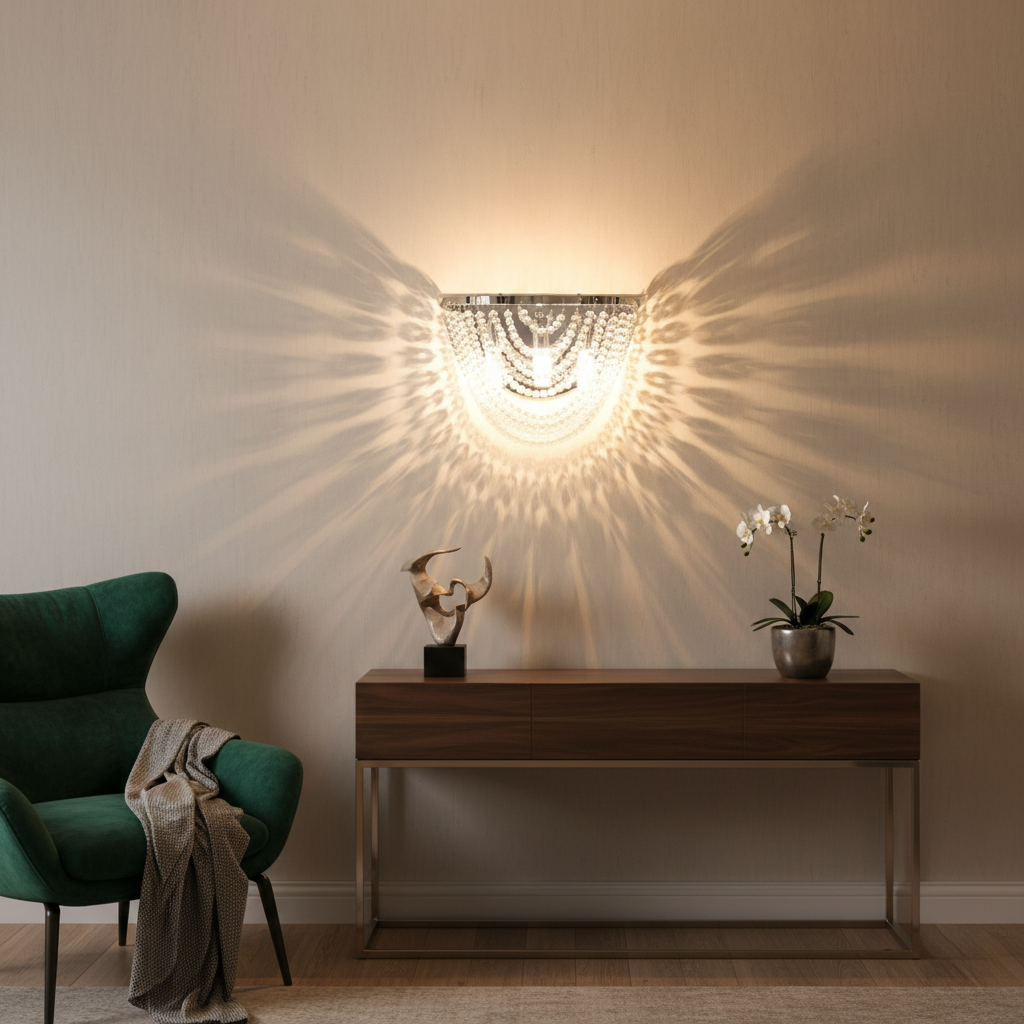 Crystalchant elegante  wall mount  light fixture