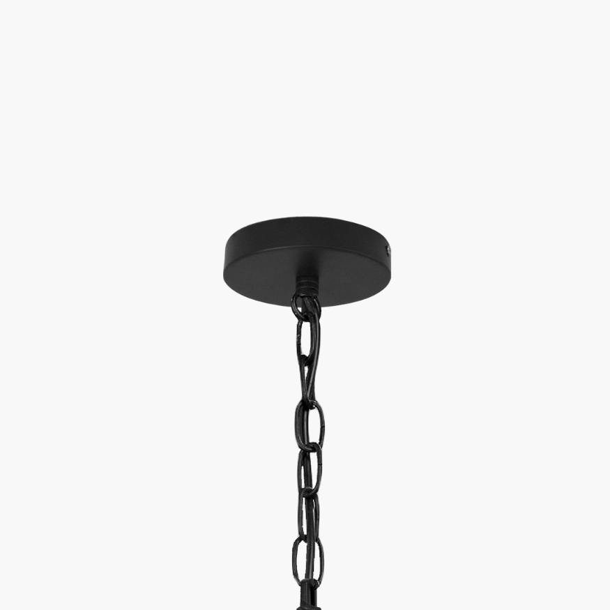 Helory black wrought Iron spherical chandelier