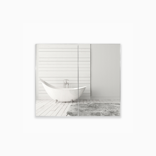 34'' Ancona modern grey bathroom wall cabinet with 2 mirror doors