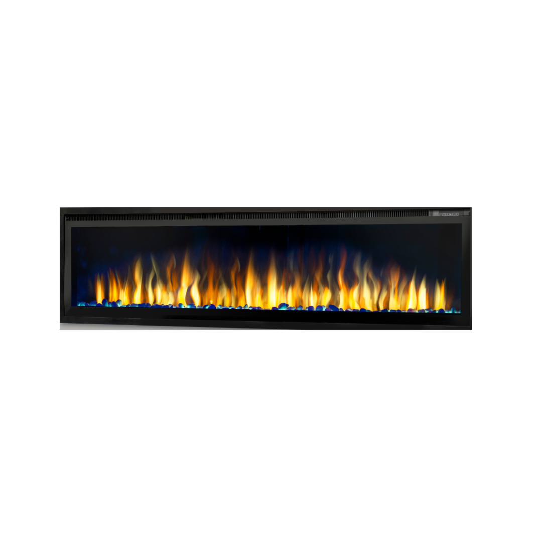 50" Log Electric Fireplace - full panoramic view