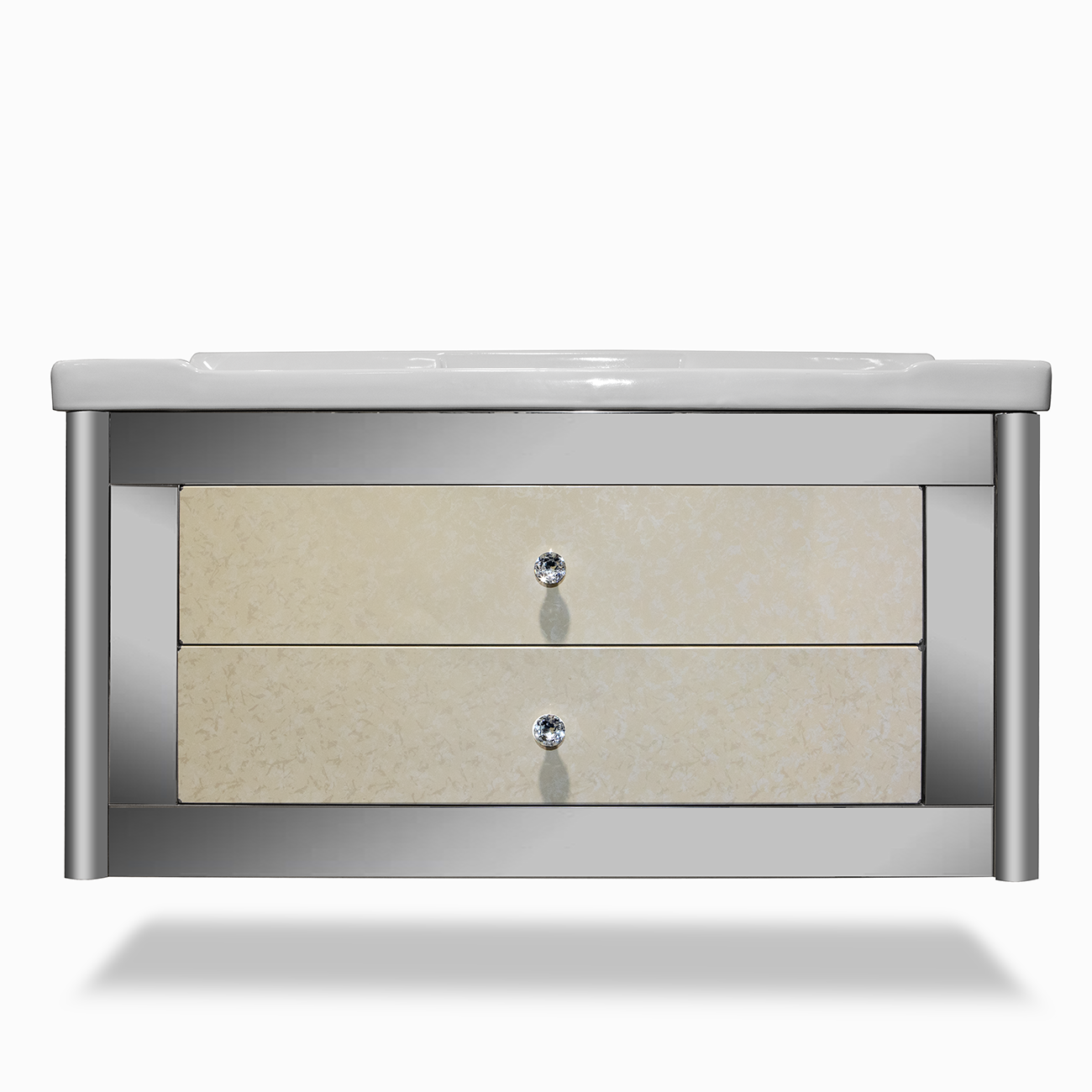 39''Lumière stainless steel Floating Vanity