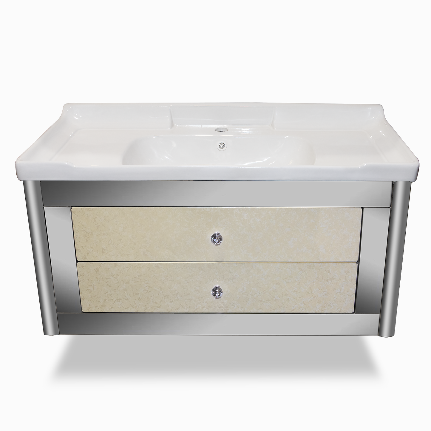 39''Lumière stainless steel Floating Vanity
