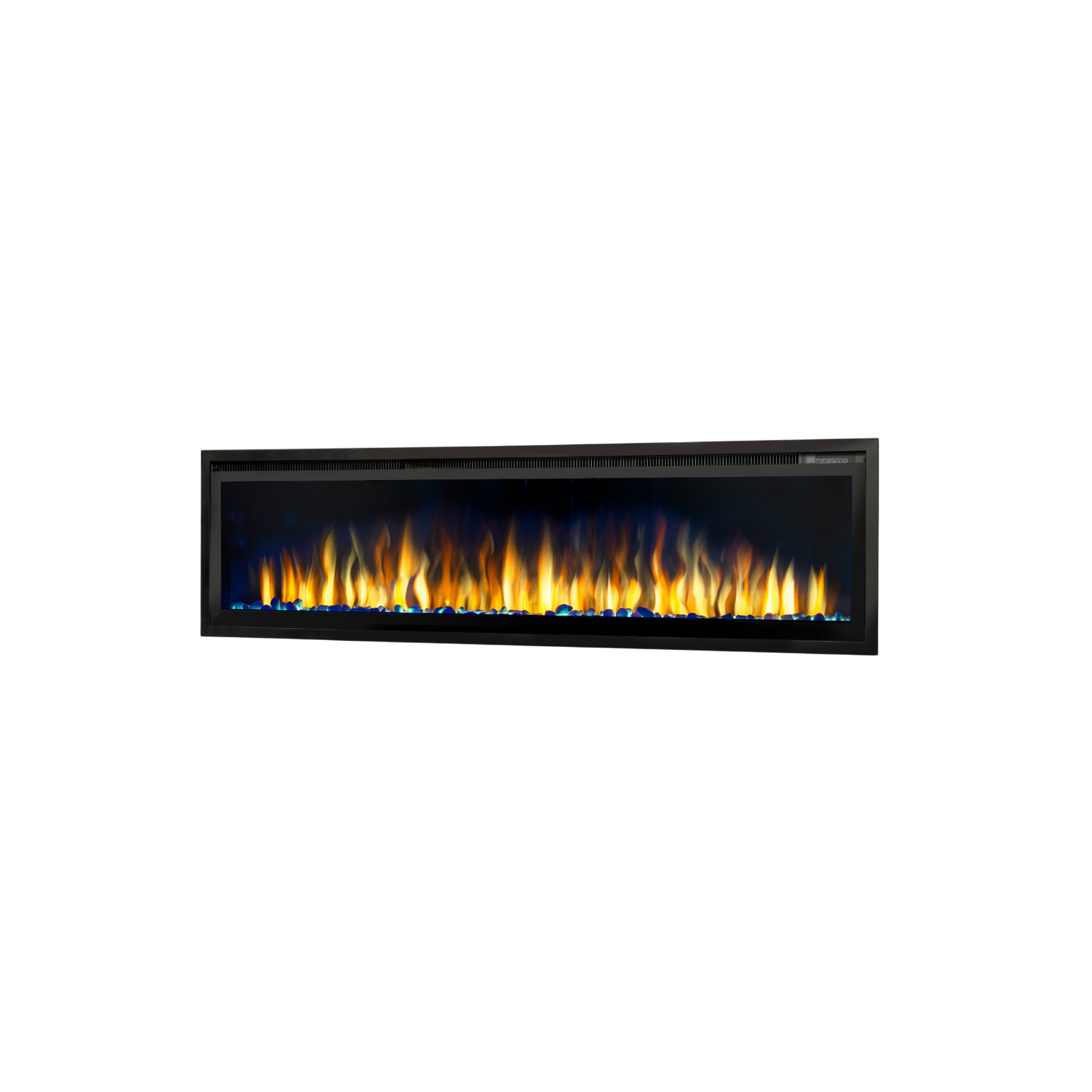 72" Crystal Electric Fireplace - panoramic full view.