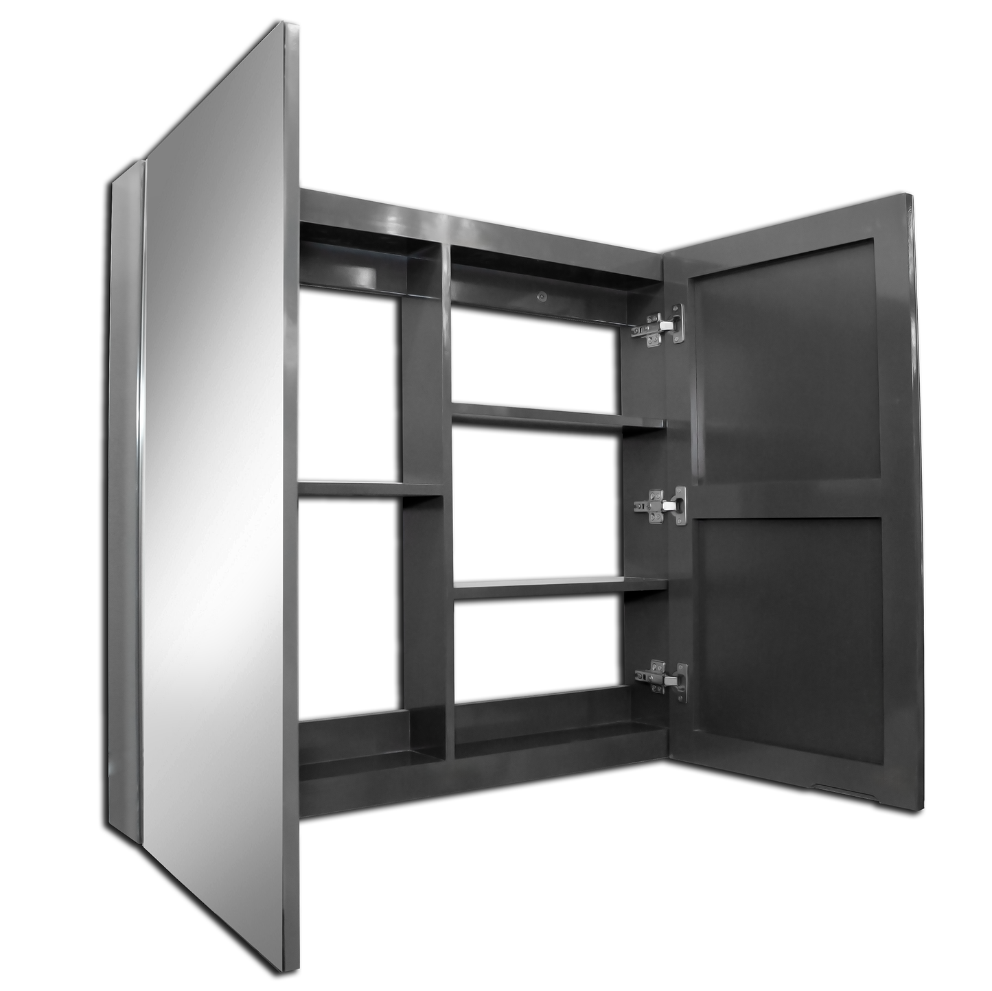 36'' Milano modern laquered  bathroom wall cabinet with 2 mirror doors