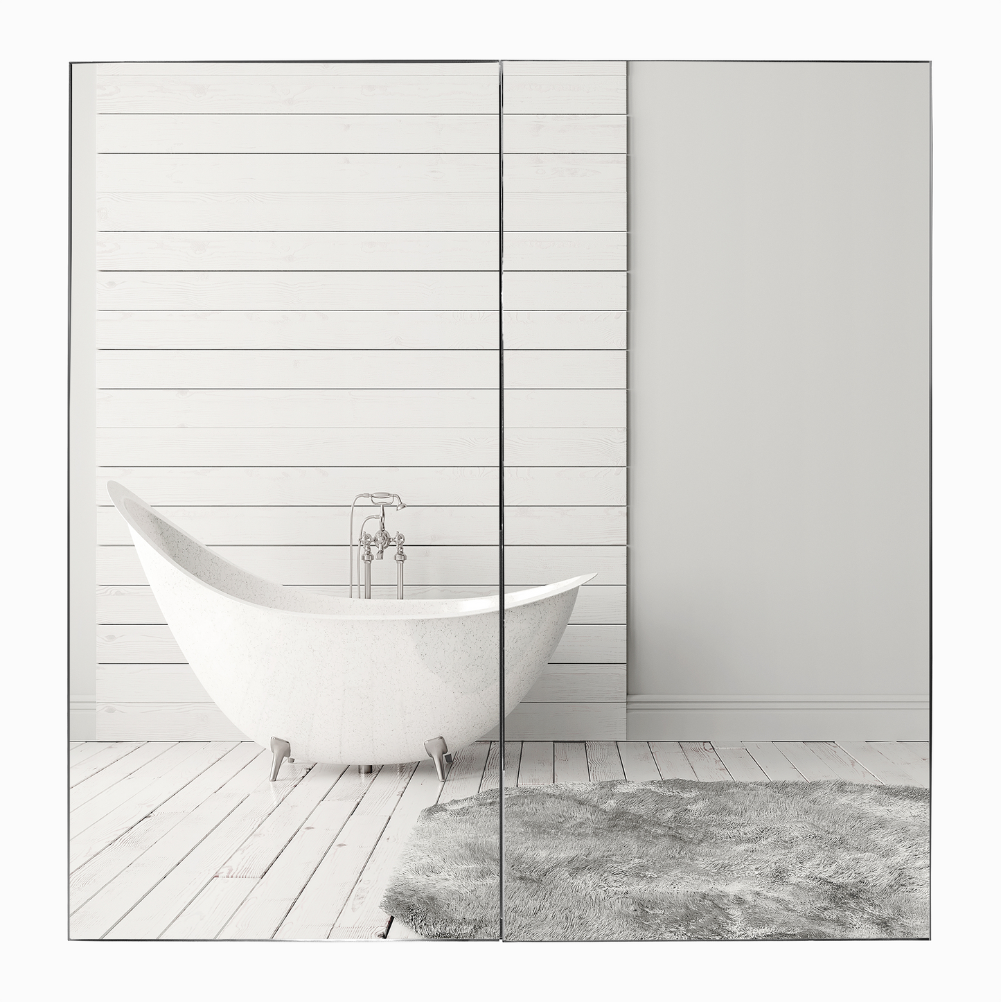 36'' Milano modern laquered  bathroom wall cabinet with 2 mirror doors