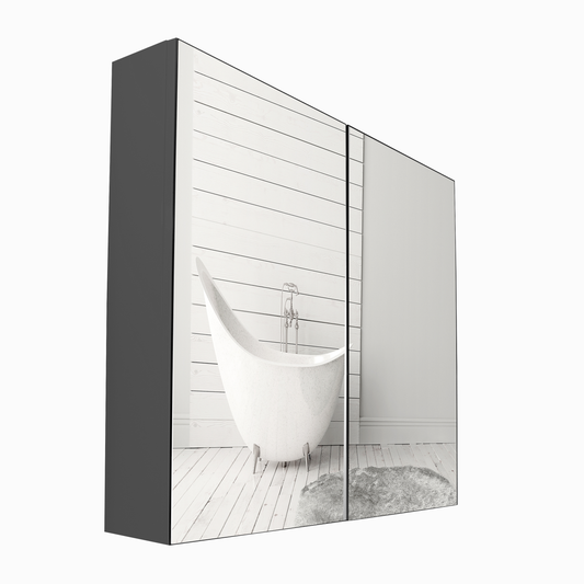36'' Milano modern laquered  bathroom wall cabinet with 2 mirror doors