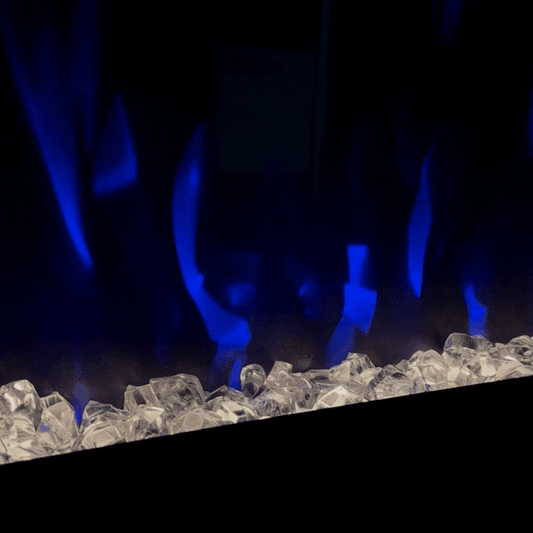 50" Crystal Electric Fireplace - panoramic full view
