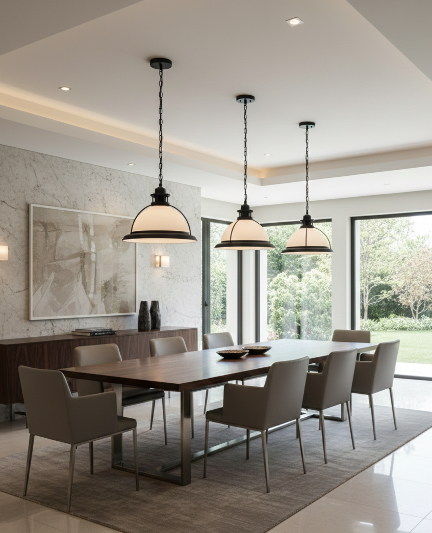 The Noir Luxe Dome wrought Iron spherical chandelier