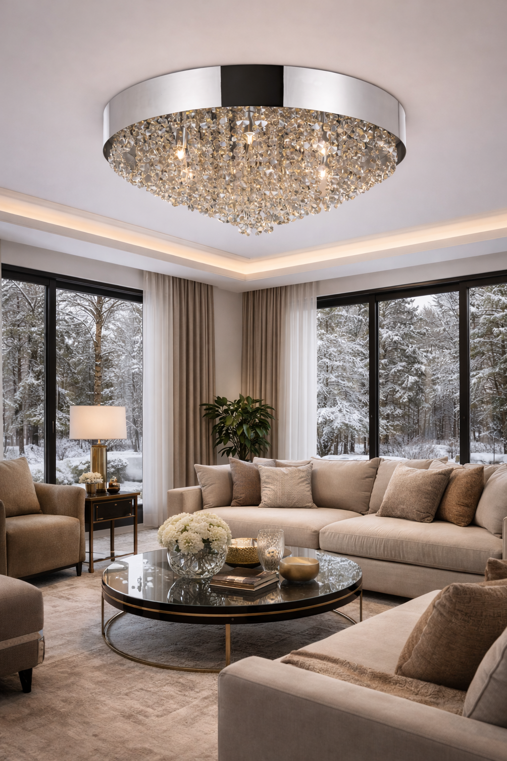 Crystalchant Champagne Sparkle Chandelier