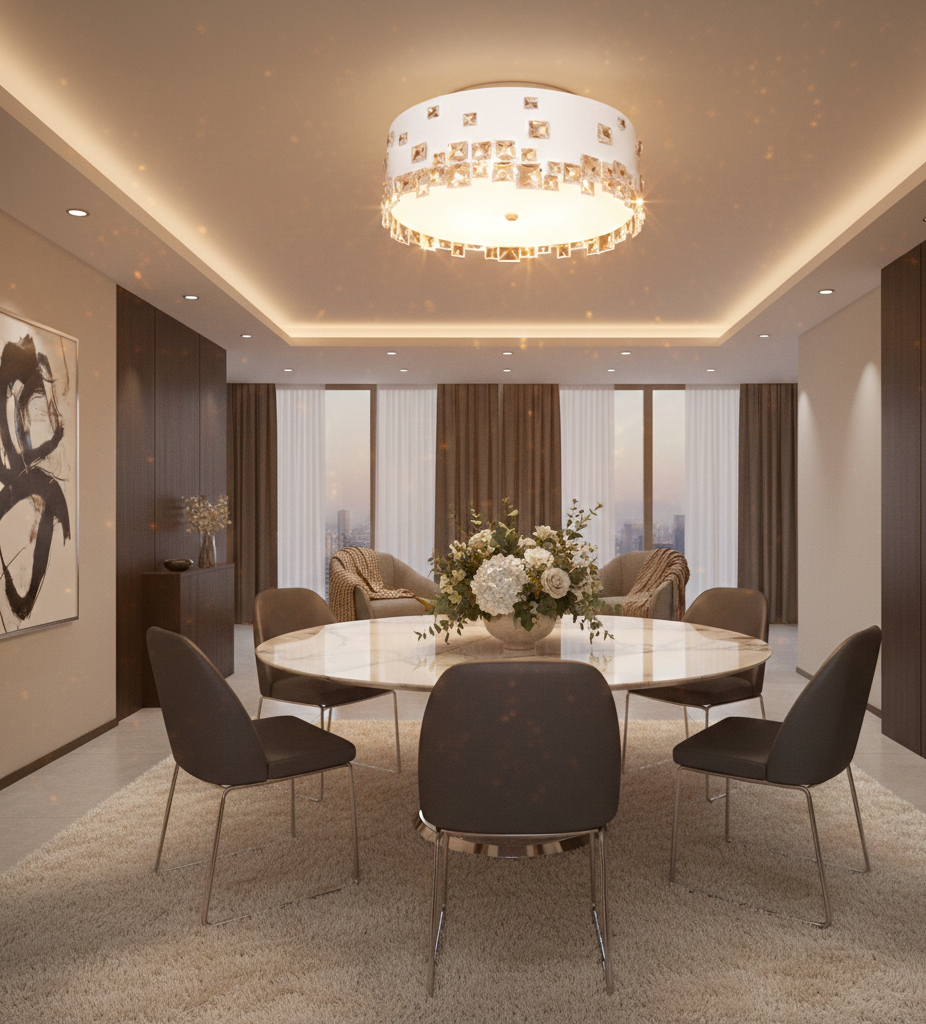 White Crystal Cloud chandelier