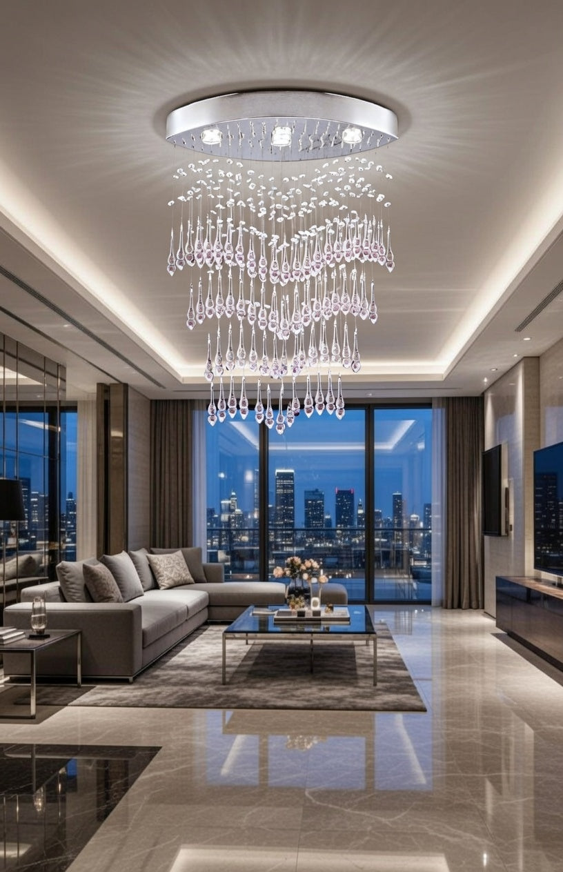 Cascade Elegante crystal chandelier