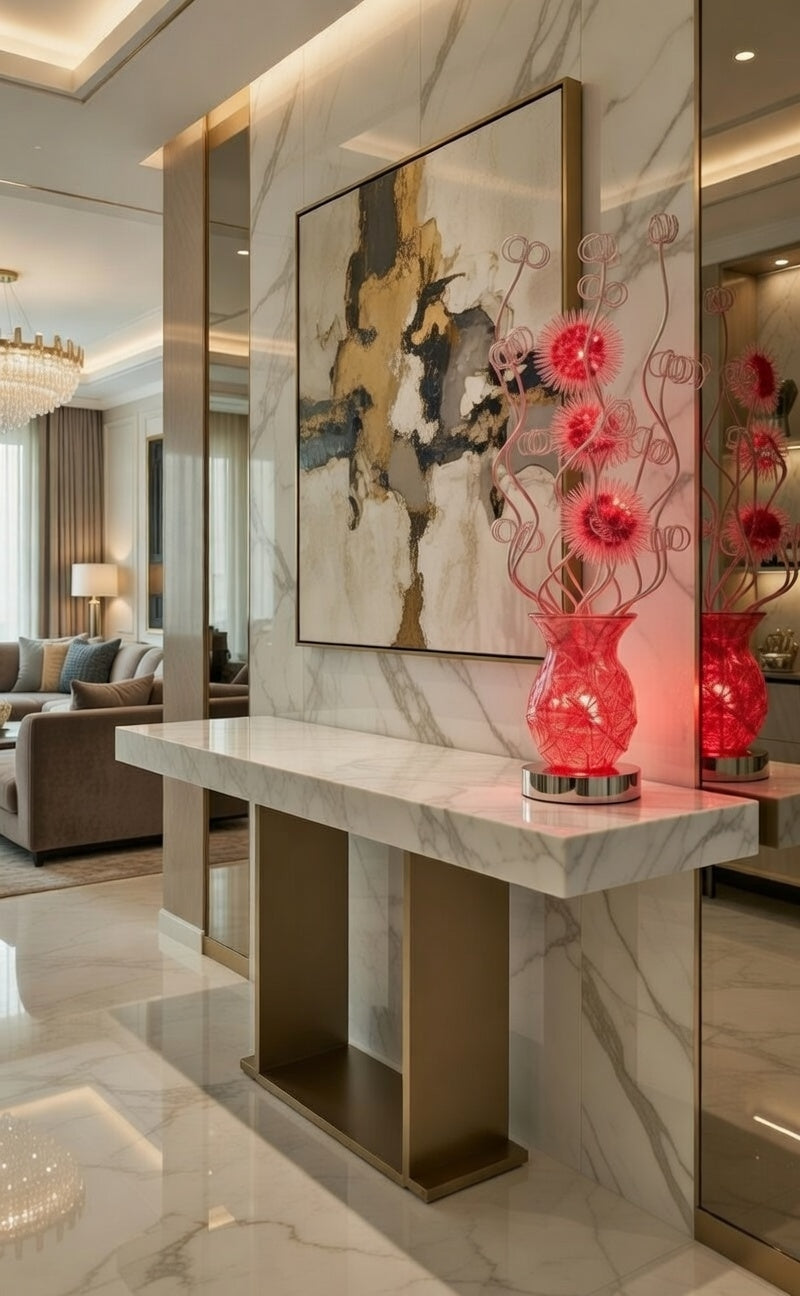 The Lumina Sculptural Vase Light