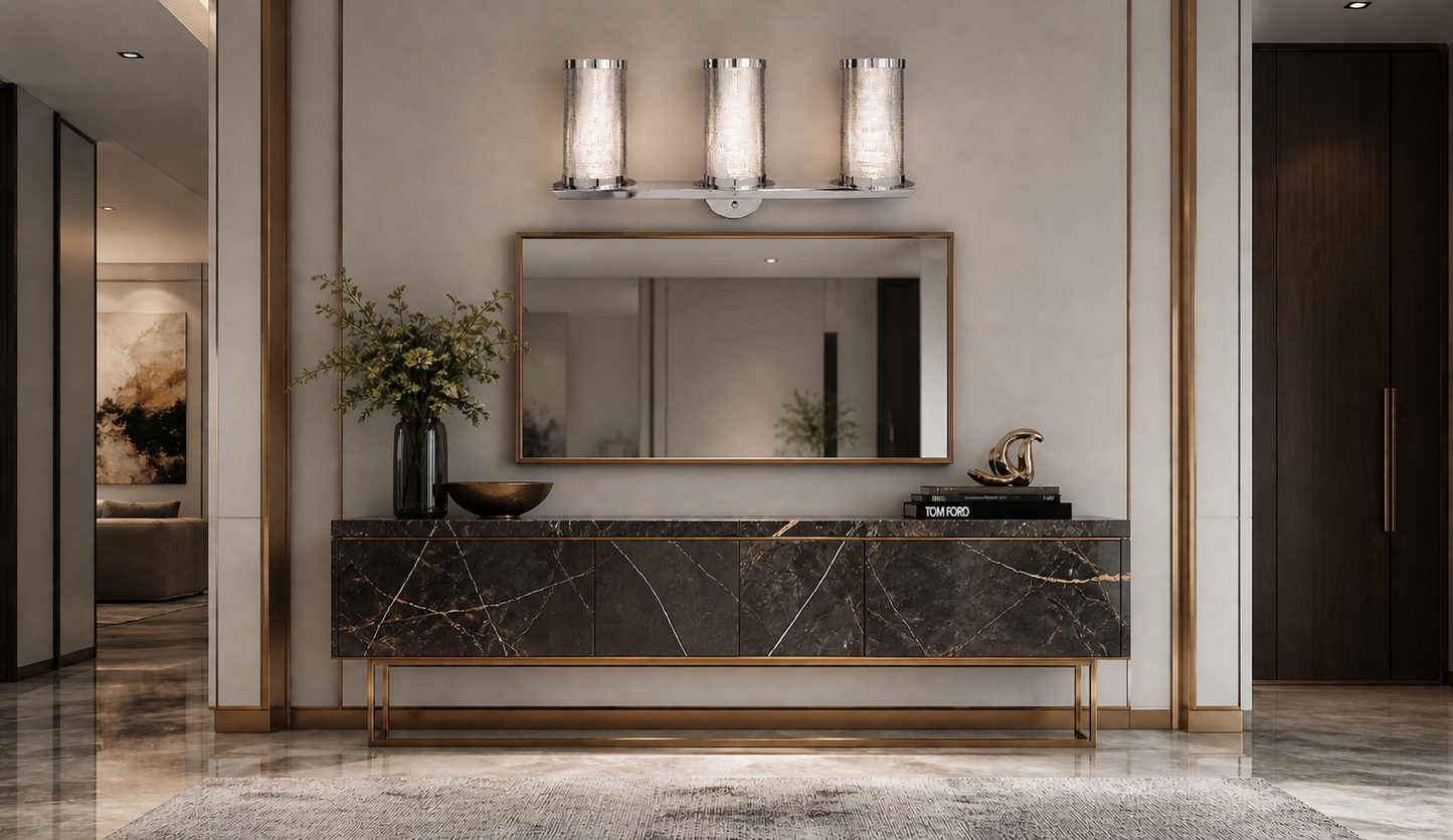 Éclat Moderne — Chrome Triple Wall Light