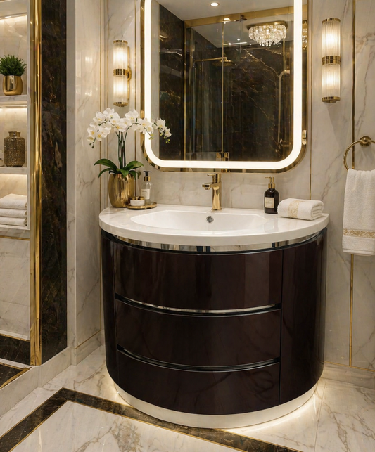 36''Bellagio Notte – Haute Édition Vanity(Elegant laquered Vanity with top)