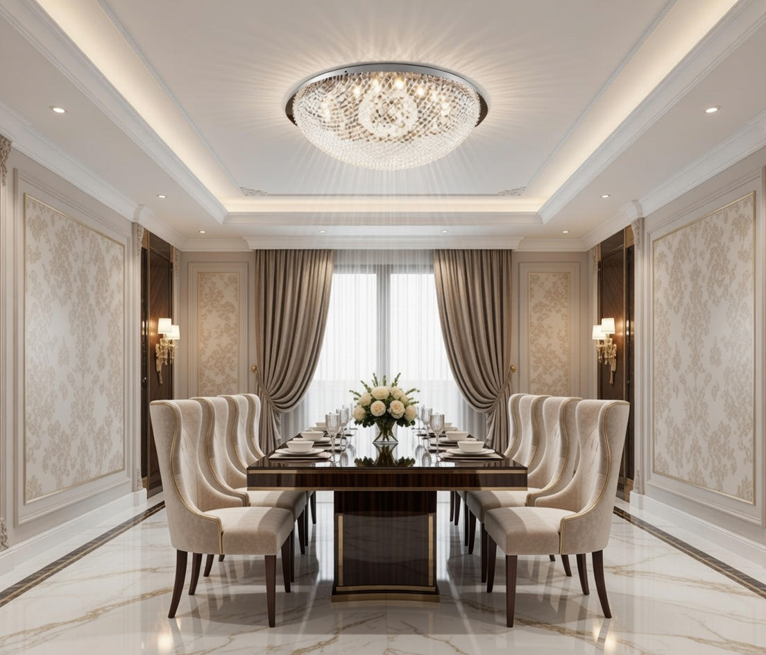 Grand Éclat Crystal Dome Chandelier