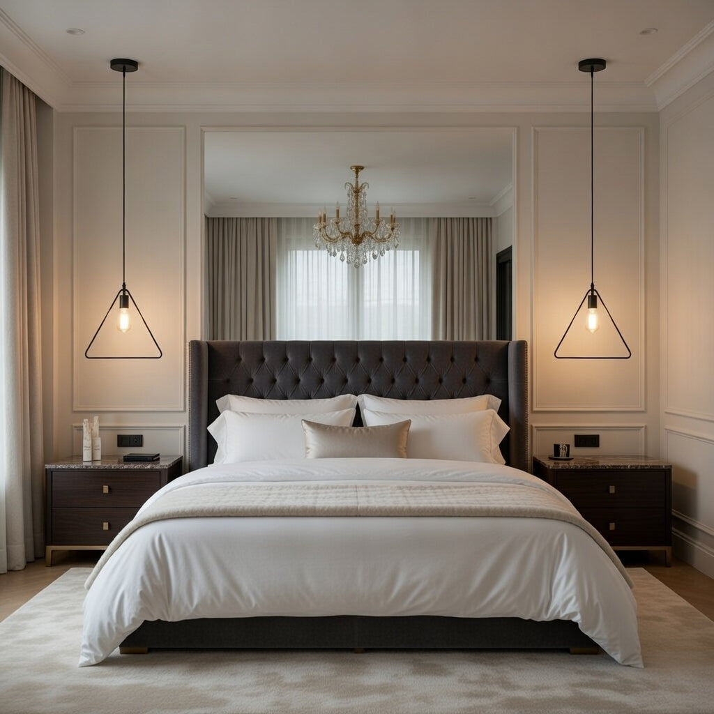 Trigonon black metal pendant