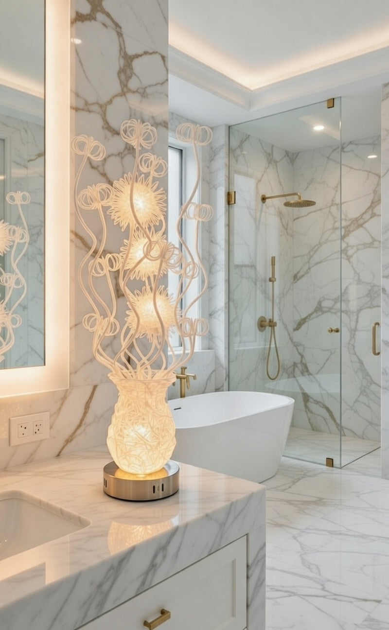 The Lumina Sculptural Vase Light