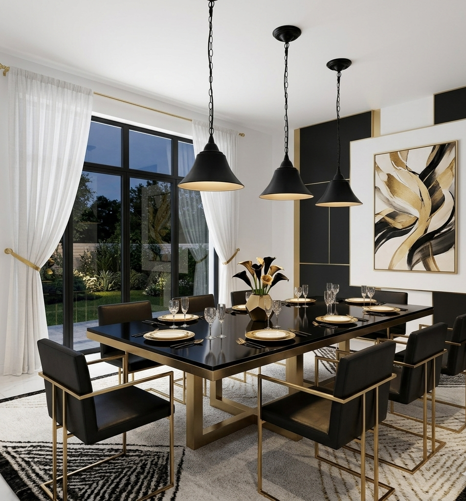 Prato black metal bell pendant