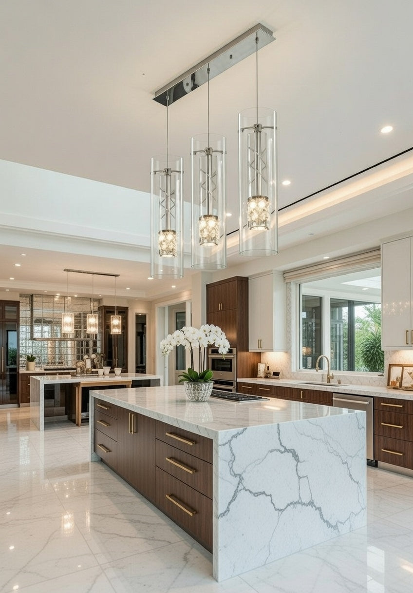 Noir Luxe Crystal Trio Light 