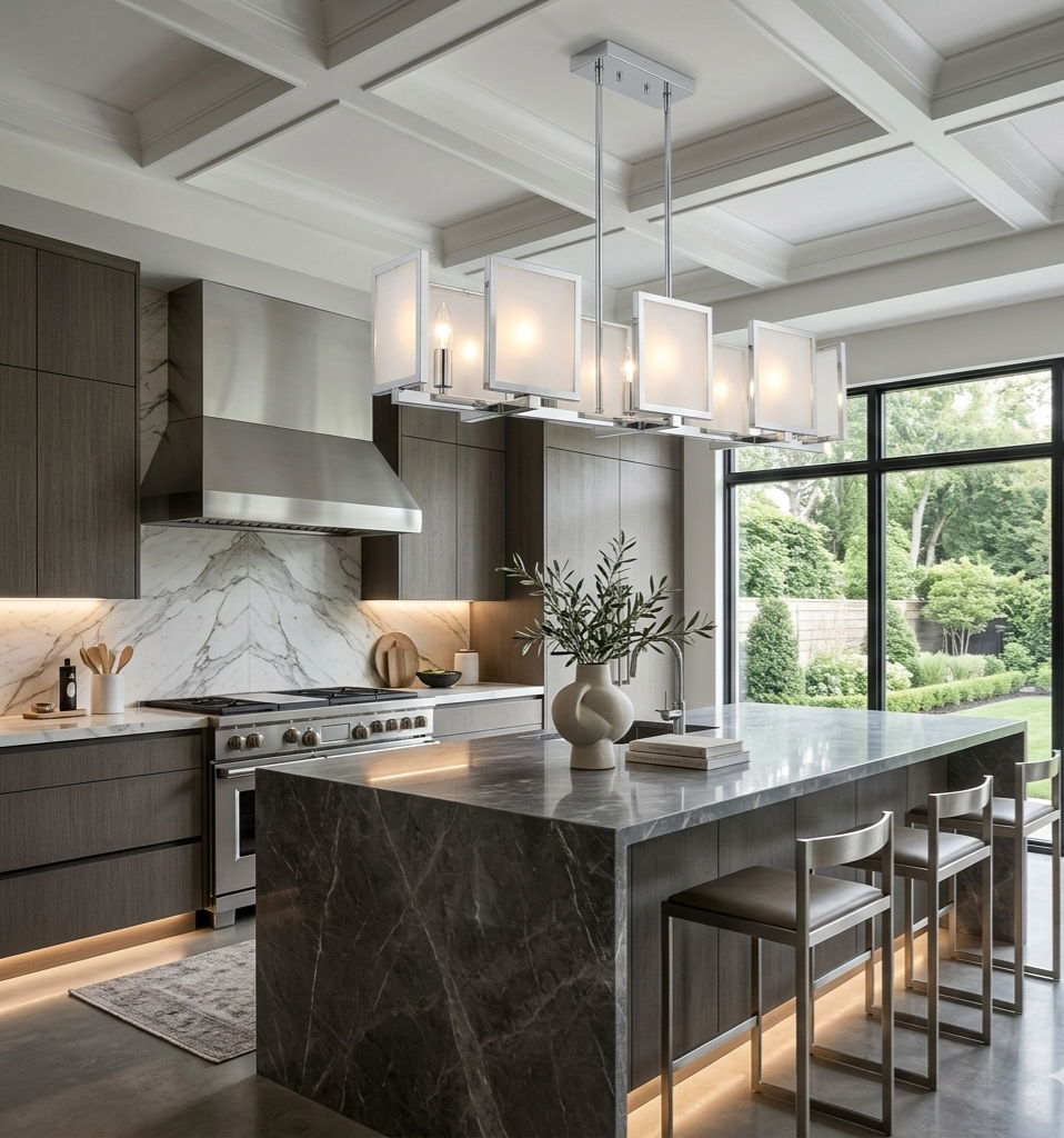 Paris L'Éclat de Modernité chromed metal chandelier