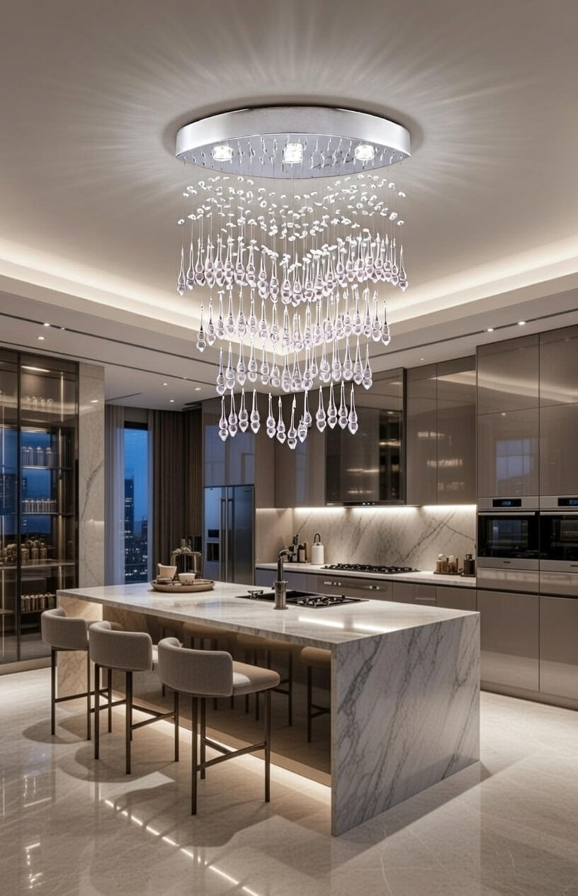 Cascade Elegante crystal chandelier