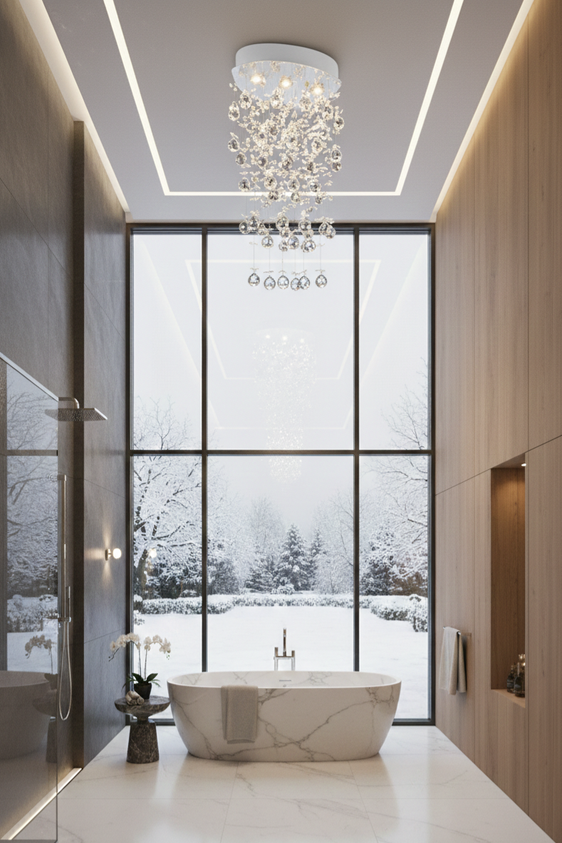 The Firenze Cascade Crystal Chandelier
