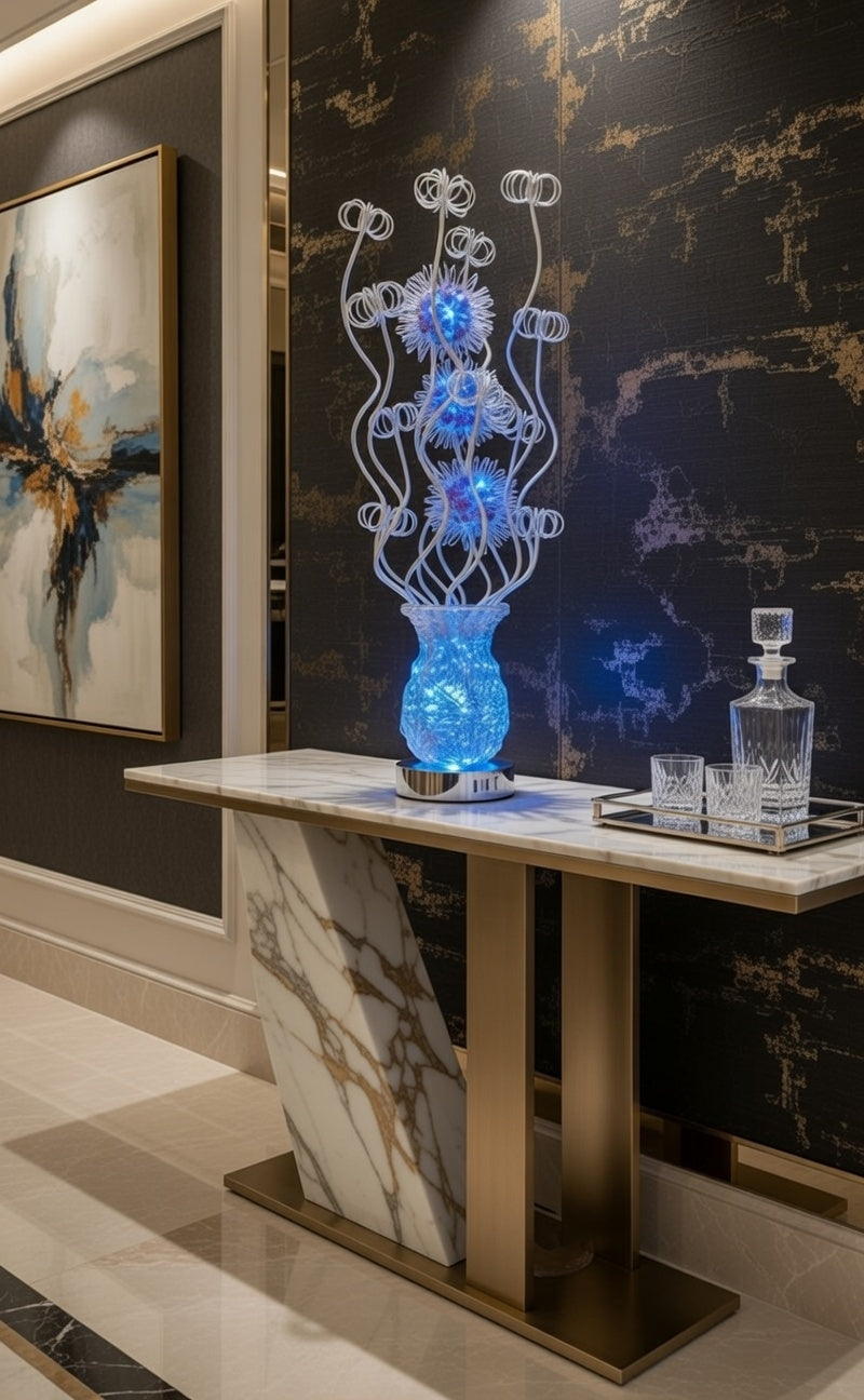 The Lumina Sculptural Vase Light