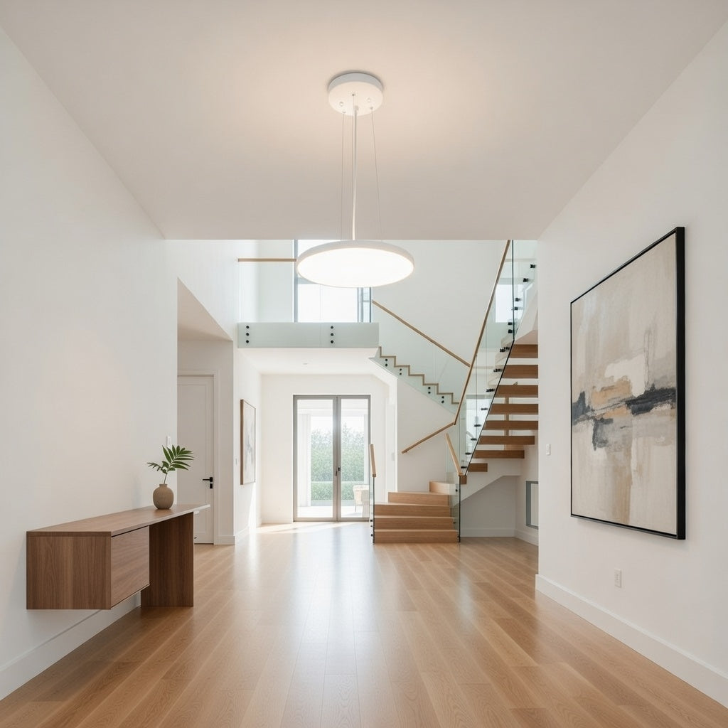 Halo Luxe LED Pendant – Modern Minimalist Ring Light