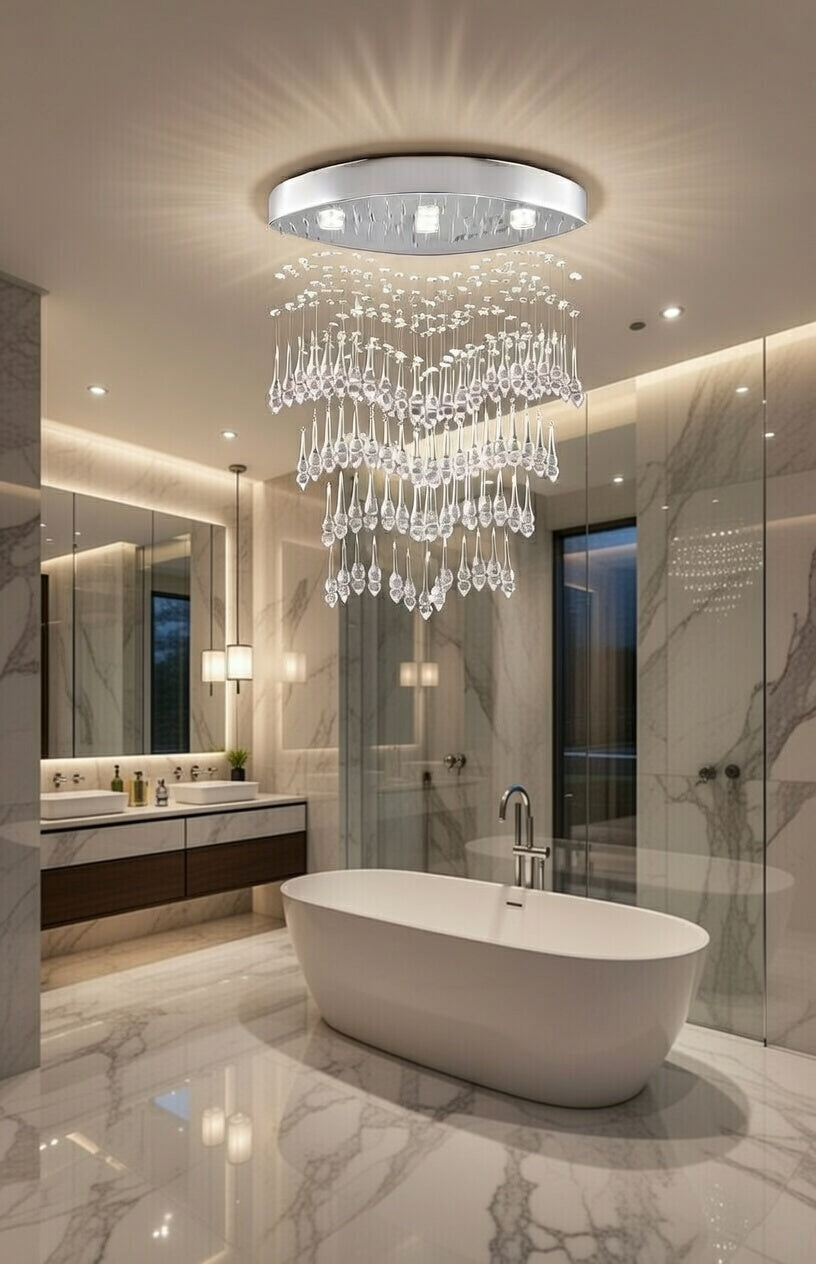 Cascade Elegante crystal chandelier