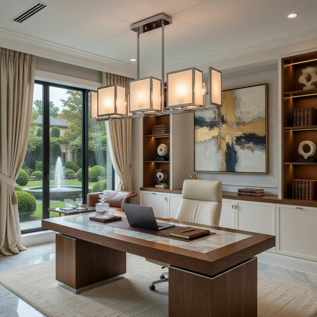 Paris L'Éclat de Modernité chromed metal chandelier