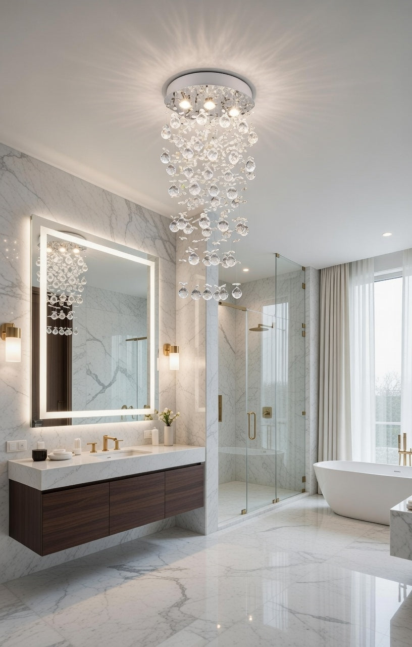The Firenze Cascade Crystal Chandelier