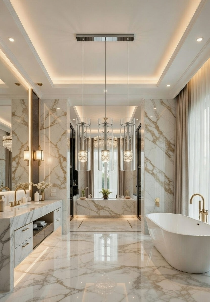 Noir Luxe Crystal Trio Light 