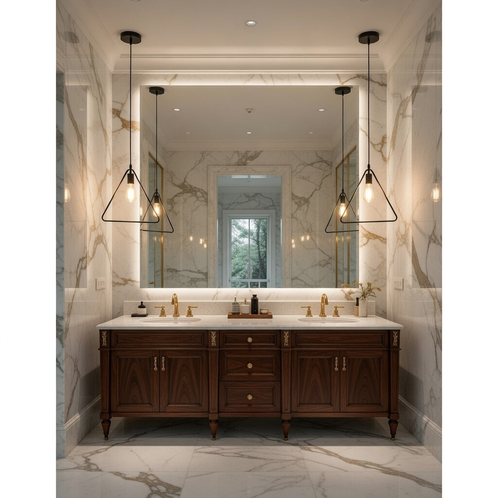 Trigonon black metal pendant