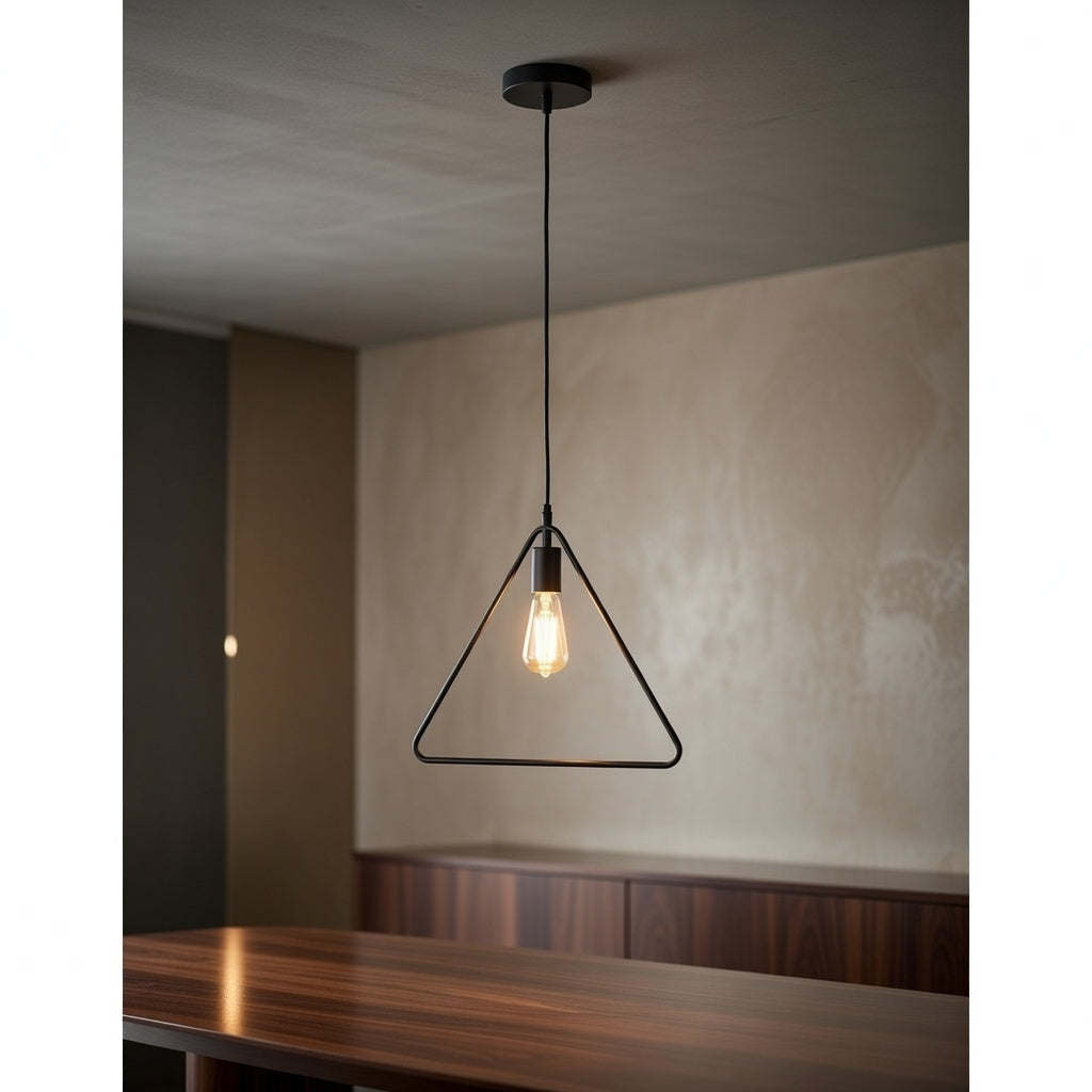 Trigonon black metal pendant