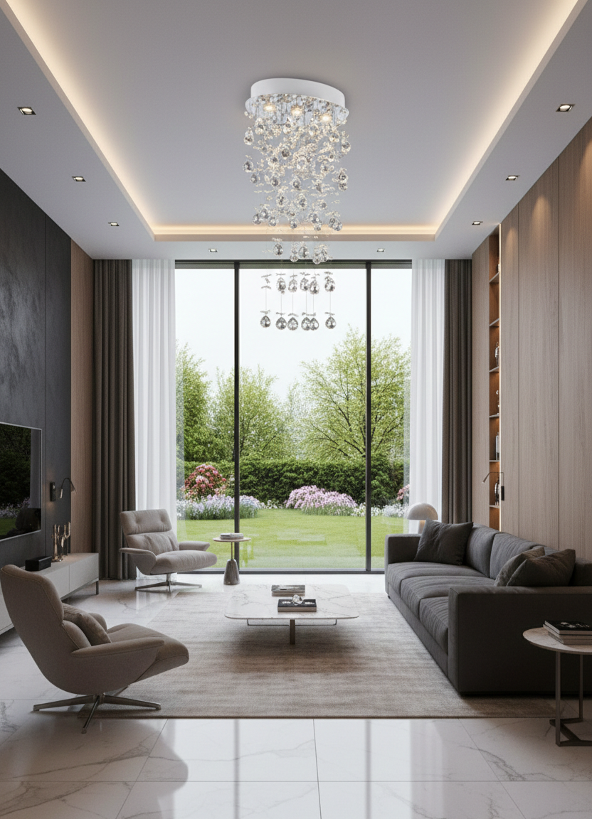 The Firenze Cascade Crystal Chandelier